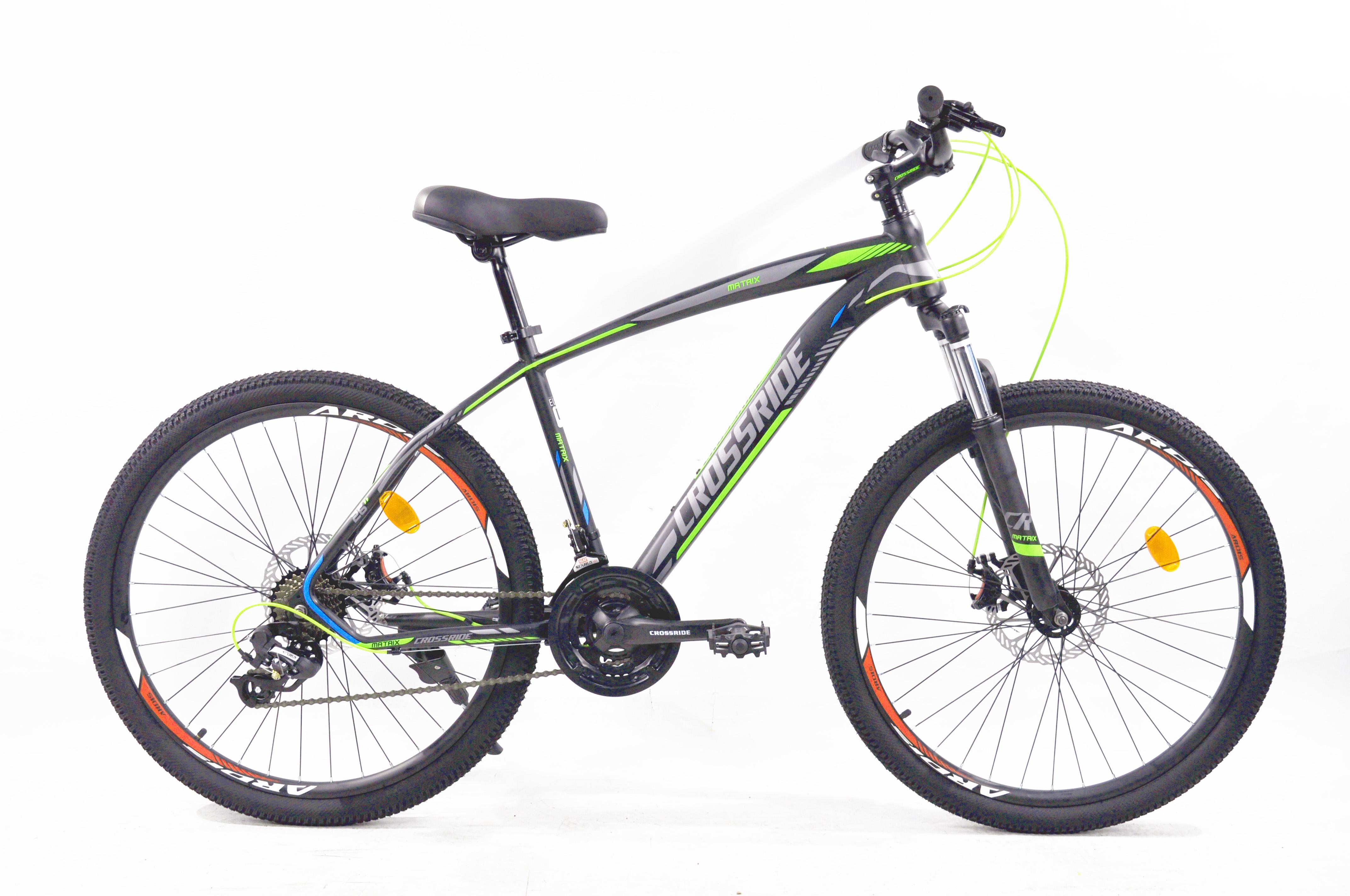 Велосипед CROSSRIDE 26" MTB ST MATRIX Сіро-салатовий (4022)