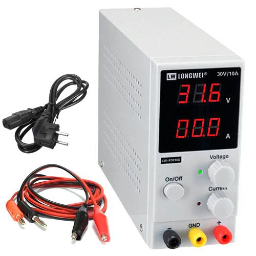 Блок питания лабораторный LONGWEI LW-K3010D0-30В 0-10А White (510127)