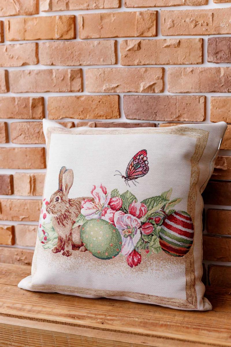 Подушка декоративна великодня Веснянка Зайчик 45х45 см (034272)