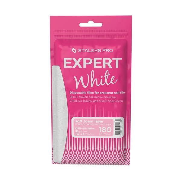 Змінні файли STALEKS Pro Expert 40 для металевої основи півмісяць 30 шт./уп. 180 грит Білий Змінні файли STALEKS Pro Expert 40 для металевої основи півмісяць 30 шт./уп. 180 грит Білий
