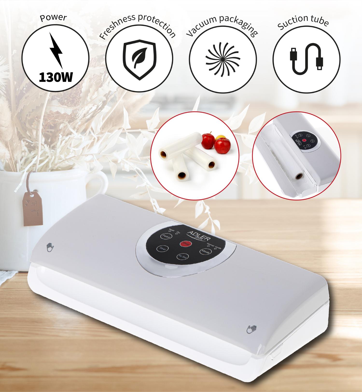 Вакууматор Adler AD 4503 130W сенсорное управление 30 см Grey (AD4503) - фото 8