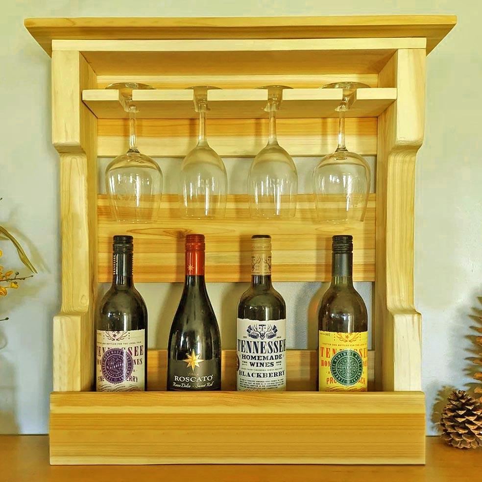 Полка для вина настенная из дерева Камико Карри (ПНК-015403)