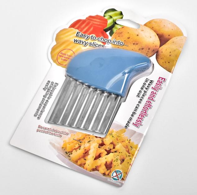 Нож для волнистой нарезки овощей/фруктов Stenson 22х15,5х2,5 см (AN013384)