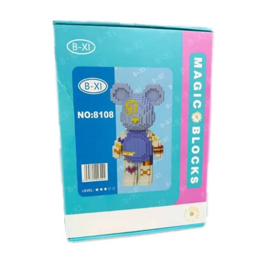 Конструктор Magic Blocks 3D Bearbrick Мишка мечтатель 30 см/1198 дет. Голубой (1000-ZB-138) - фото 2 Конструктор Magic Blocks 3D Bearbrick Мишка мечтатель 30 см/1198 дет. Голубой (1000-ZB-138) - фото 2
