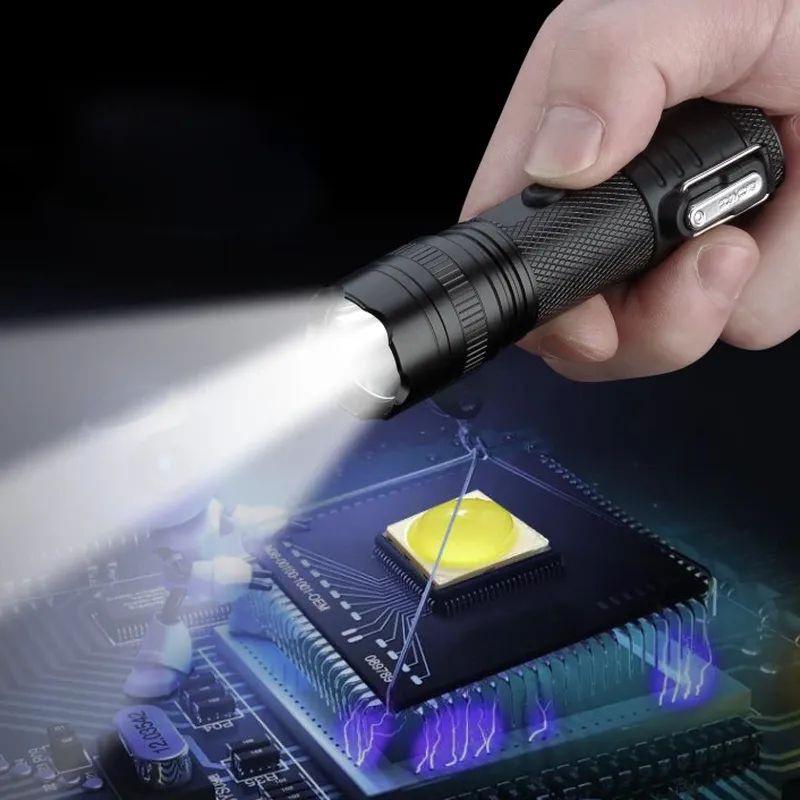 Запальничка металева водонепроникна USB з ліхтариком/з вбудованим акумулятором/електроімпульсна 2 дуги Чорний - фото 4