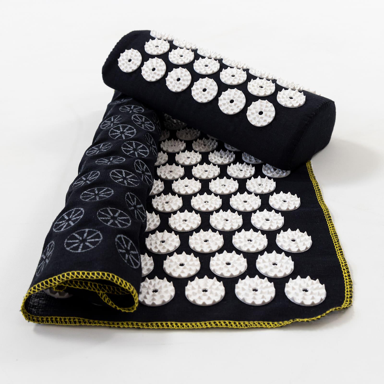 Масажний килимок OSPORT аплікатор Кузнєцова і валик масажер для спини/шиї/ніг/стоп/голови/тіла Чорно-білий (n-0141) - фото 3 Масажний килимок OSPORT аплікатор Кузнєцова і валик масажер для спини/шиї/ніг/стоп/голови/тіла Чорно-білий (n-0141) - фото 3