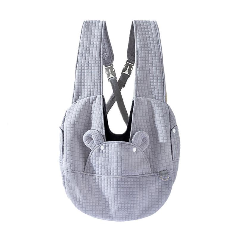 Сумка-переноска для животных Lesko 2307MSML1185 Кенгуру нагрудная Gray (25714036)