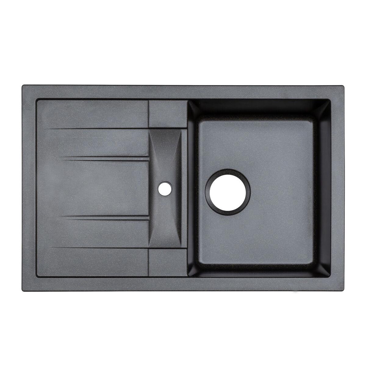 Мойка для кухни Platinum 7850 Troya гранит матовый Black/Gold (000027966)