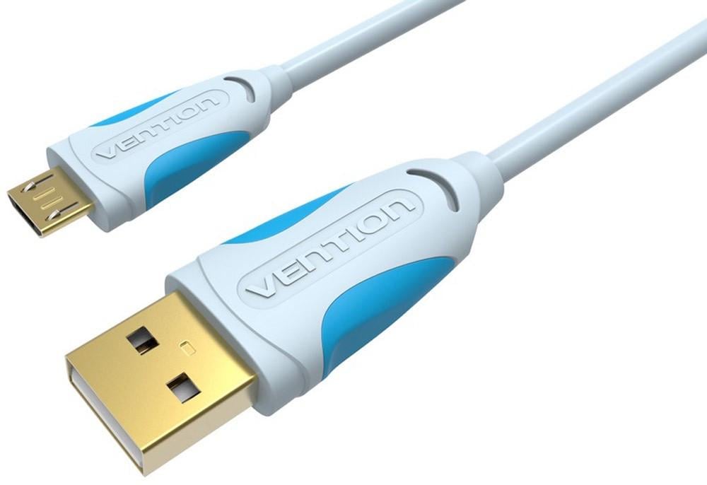 Кабель для зарядки і синхронізації USB Vention USB 2,0-micro USB Cable 1 м White (VAS-A04-W100)