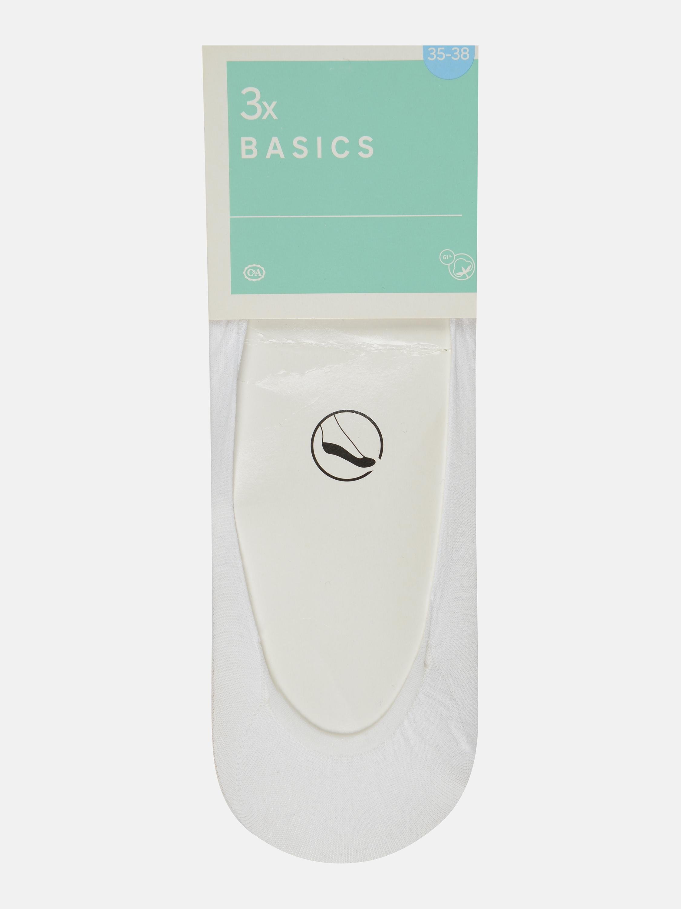 Носки капроновые C&A 3 пары р. 39-42 Белый (2235041630502)