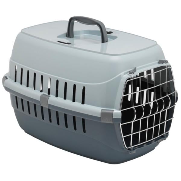 Переноска для собак с металлической дверью Moderna Road Runner 2 58х35х37 см Серый (T201312) - фото 1