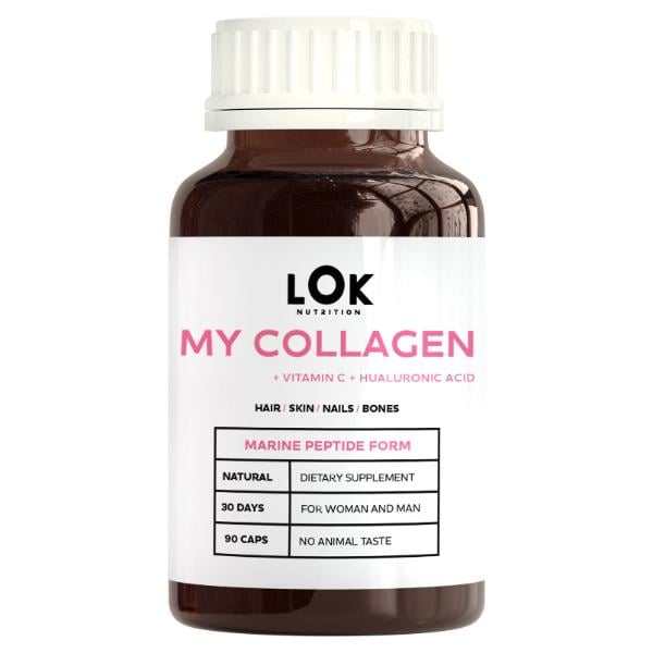 Натуральная добавка коллаген Lok Nutrition My Collagen 90 капс. (24034940) Натуральная добавка коллаген Lok Nutrition My Collagen 90 капс. (24034940)