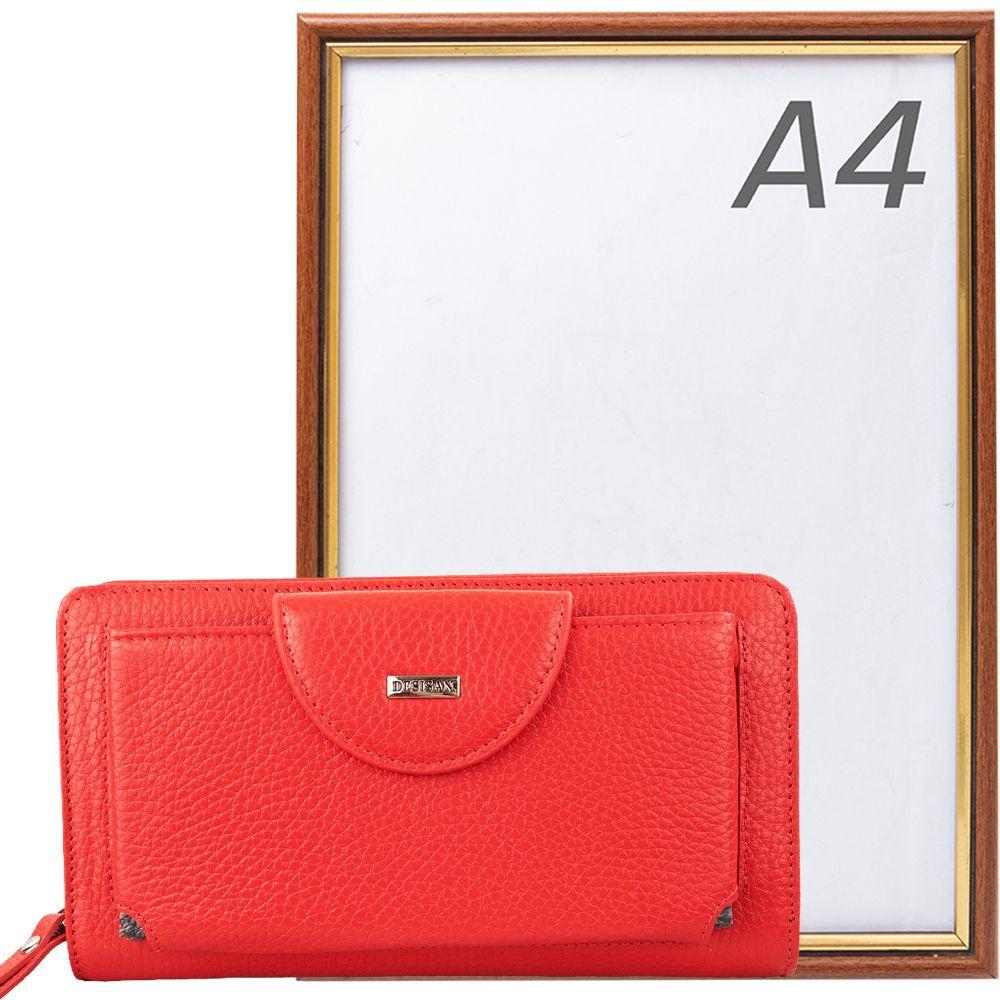 Кошелек женский кожаный DESISAN 1044 Красный - фото 7