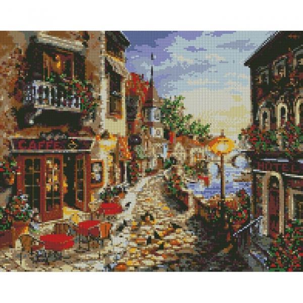 Алмазная мозаика Идейка Любовь Вечерняя романтика 40х50 см холст на подрамнике (АМ6068-mt)