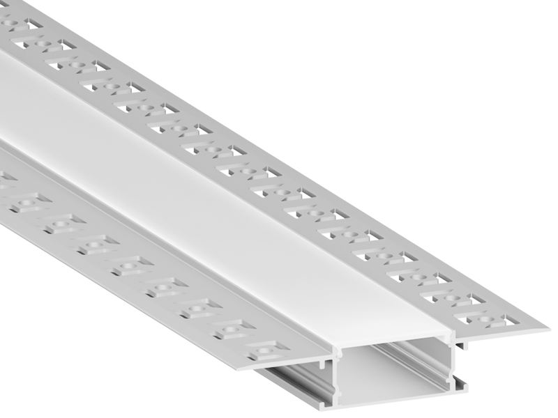 Профиль алюминиевый анодированный LEDUA АЛ-21-5 с рассеивателем для LED ленты для гипсокартона 3 м (6071)