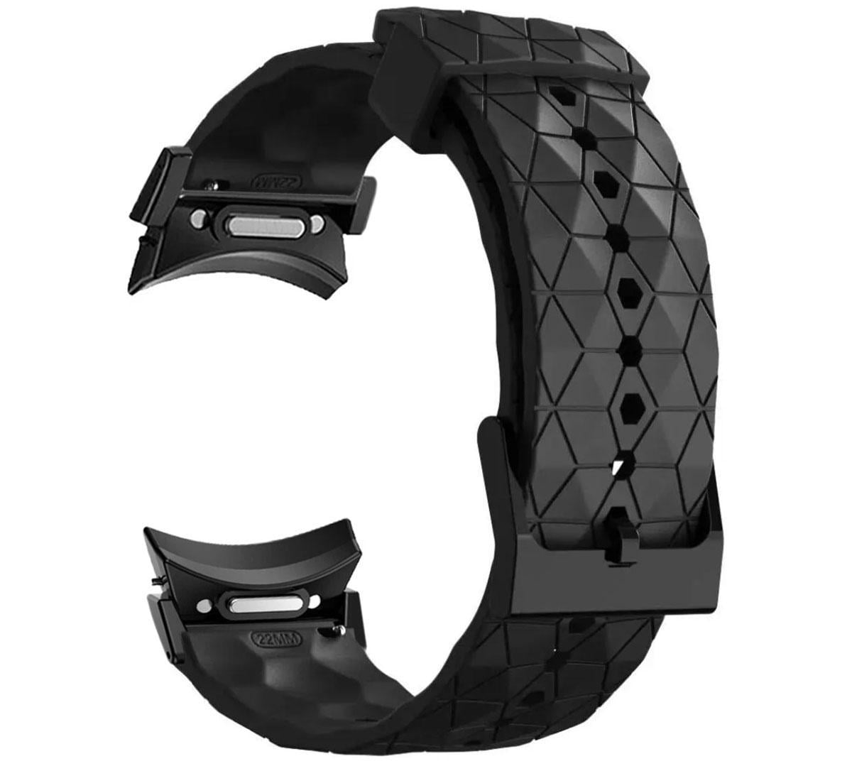 Ремінець силіконовий Primolux Dimond для годинника Samsung Galaxy Watch 7/Watch 6/Watch FE Black (35369926)