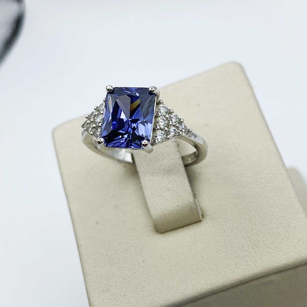 Кольцо серебряное с танзанитом р. 19 3,98 г (1943795560)