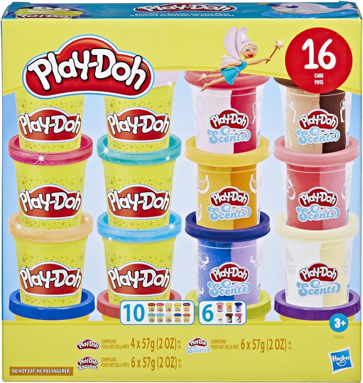 Детский игровой набор пластилина Play-Doh Sparkle and Scents Variety 16 банок (2053377106) - фото 2