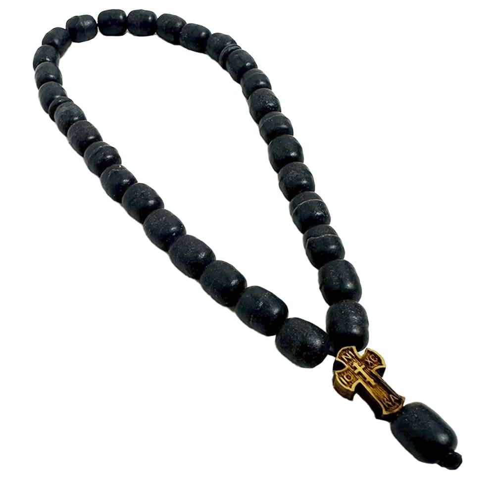 Четки из ладанного дерева на 30 бусин Черный (10128-ЧОРНІ)