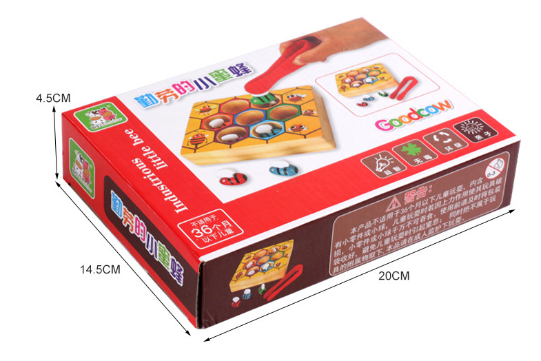 Развивающая деревянная игра сортер Goodcow Пчелиный улей с пинцетом - фото 9 Развивающая деревянная игра сортер Goodcow Пчелиный улей с пинцетом - фото 9