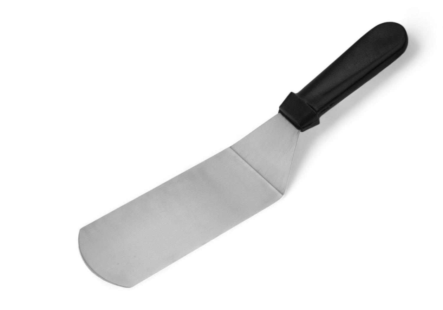 Лопатка One Chef кухонна вигнута з нержавіючої сталі з чорною ручкою 16 см (52638)