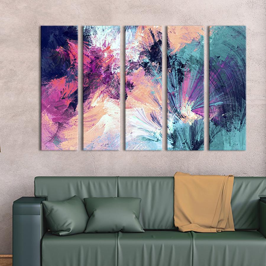 Картина модульная из 5 частей Взрыв красок M 87x50 см (26-51) Картина модульная из 5 частей Взрыв красок M 87x50 см (26-51)