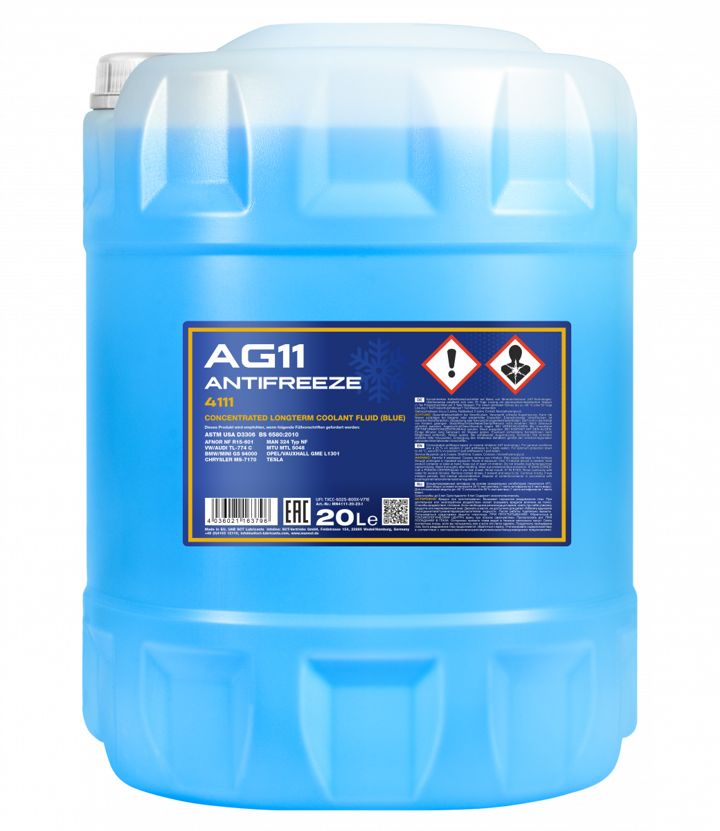 Концентрат антифризу Mannol 4111 Longterm Antifreeze AG11 20 л Синій (MN4111-20) Концентрат антифризу Mannol 4111 Longterm Antifreeze AG11 20 л Синій (MN4111-20)