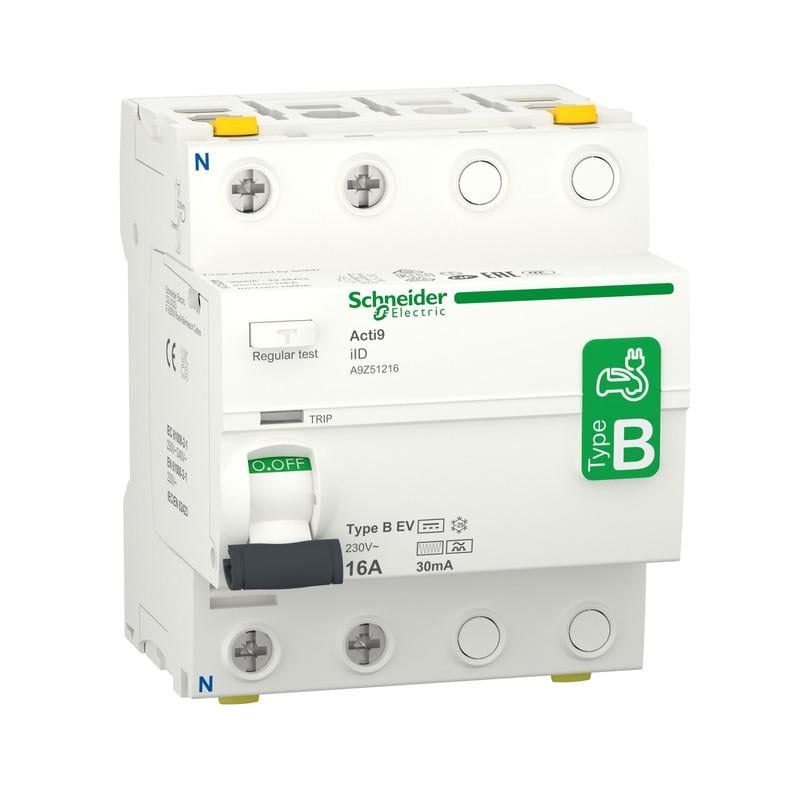 Устройство защитного отключения Schneider Electric Acti9 iID 2P 16A 30 мА Тип B-EV (A9Z51216)