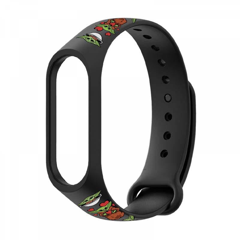 Силіконовий ремінець для Xiaomi Mi Band 7/6/5 з дизайнерським принтом "Baby Yoda" (9575349) - фото 3