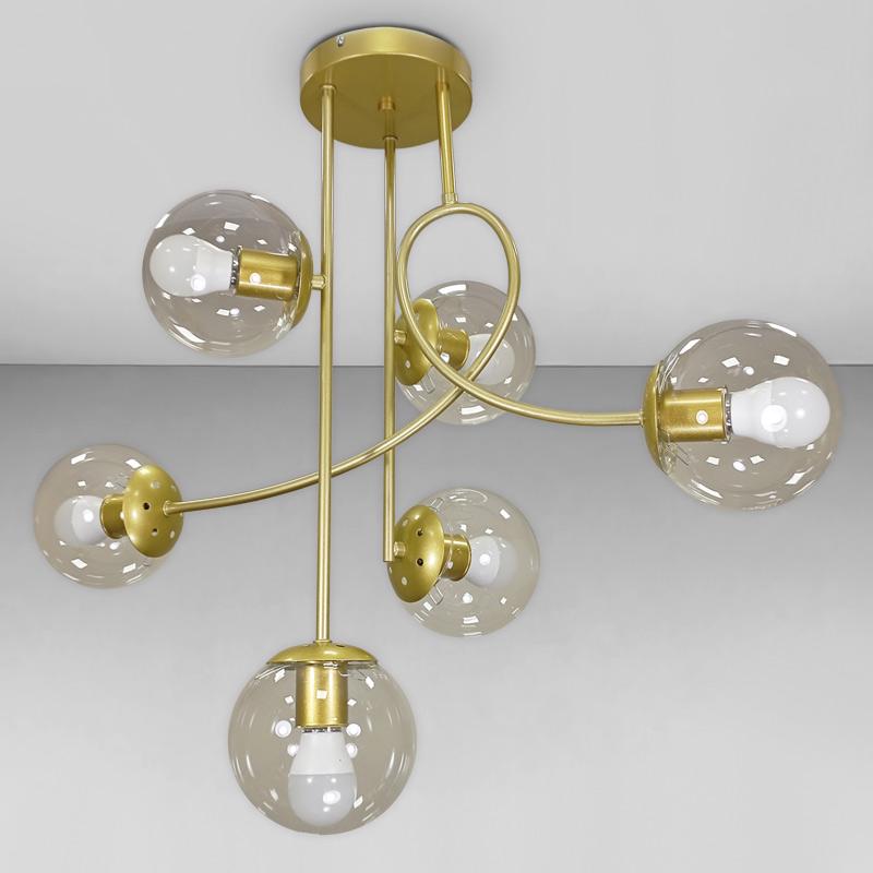 Люстра стельова Light House LS-17079-6 Золото/Прозорий