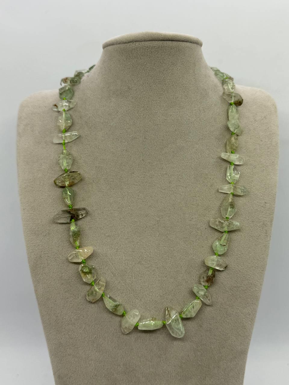 Бусы из пренита 45 см Зеленый (12952)