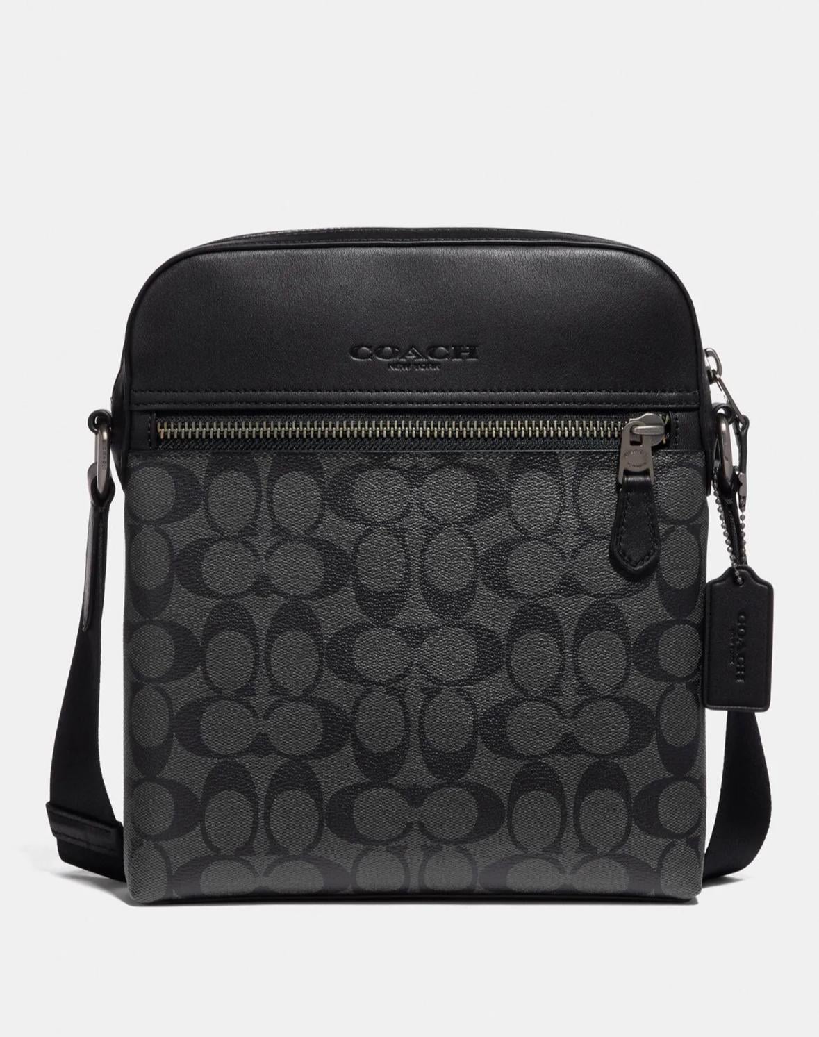 Сумка мужская Coach Houston Flight Bag In Signature Canvas F73336 Серый (771230)