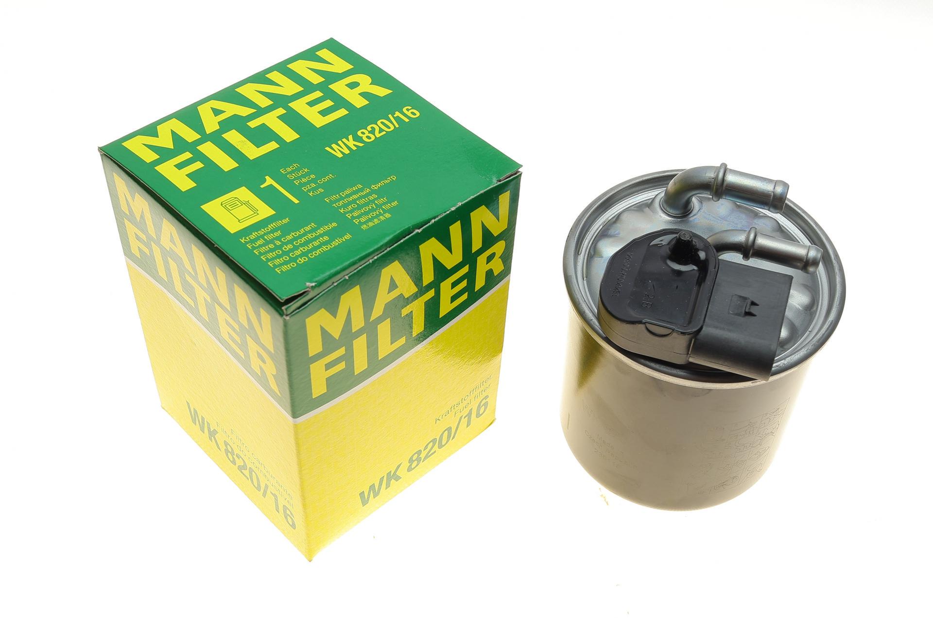 Фильтр топливный Mann-Filter для MB Sprinter 906 2,2CDI OM651 с датчиком 06- (WK 820/16)