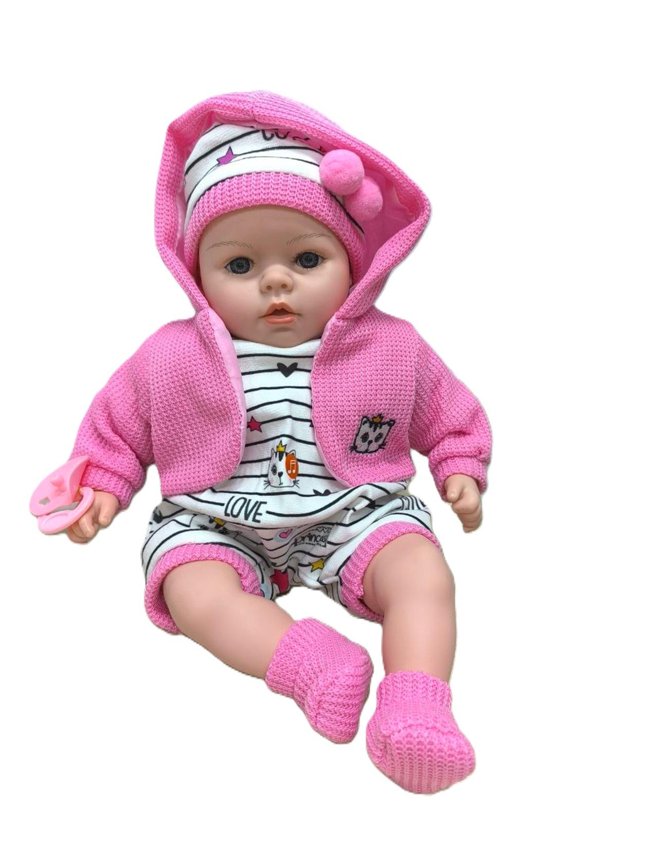 Пупс LimoToy Мій малюк м'яконабивний музичний 45 см Рожевий (М 4014-1-3 UA)