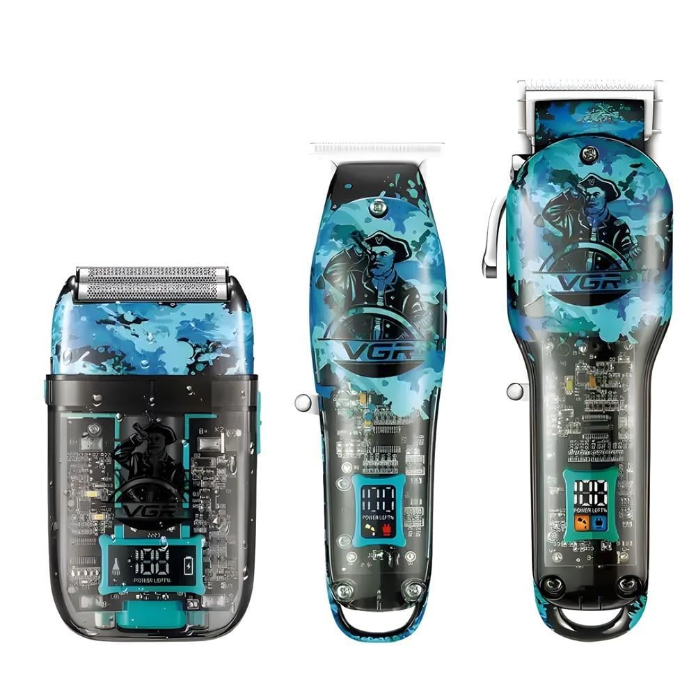 Набір для стрижки VGR машинка/триммер та електробритва (V-645)
