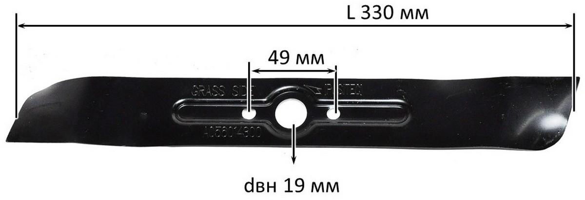 Нож газонокосилки AL-KO 34.8 LI сталь d19 L330 Мц49 мм - фото 4 Нож газонокосилки AL-KO 34.8 LI сталь d19 L330 Мц49 мм - фото 4