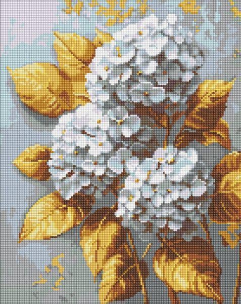 Алмазная мозаика Ideyka Золотая гортензия 40x50 см (Id-AMO8253)