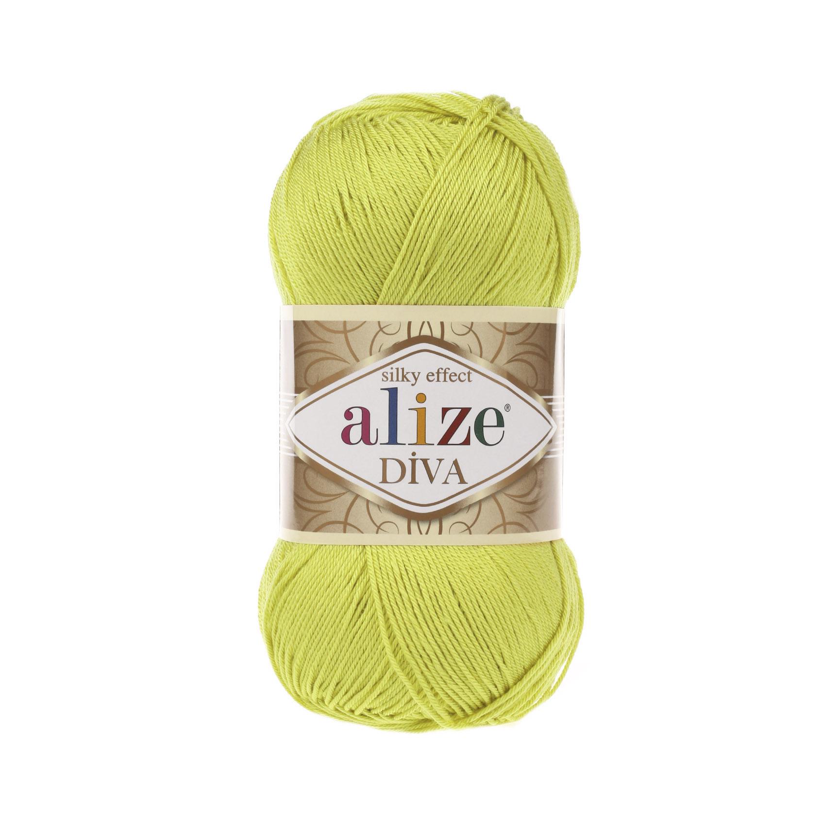 Пряжа Alize Diva 109 лимон (7473)