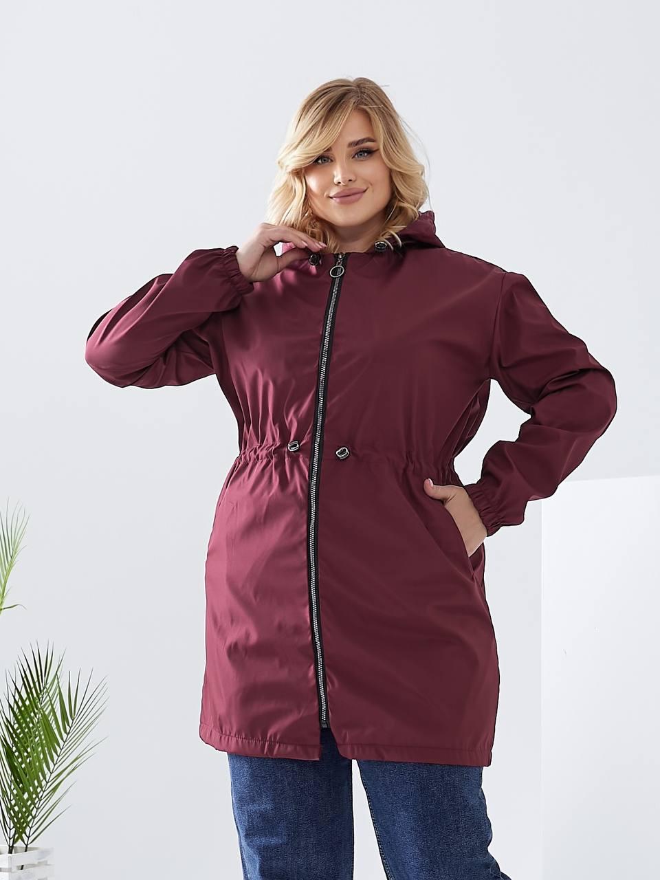 Плащ демісезонний Aiza А102 з капюшоном р. 46-48 Бордовий - фото 7 Плащ демісезонний Aiza А102 з капюшоном р. 46-48 Бордовий - фото 7