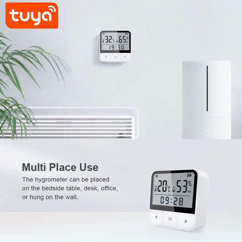 Часы с датчиком температуры и влажности Wifi смарт Tuya Temperature Humidity Sensor удаленный мониторинг - фото 6 Часы с датчиком температуры и влажности Wifi смарт Tuya Temperature Humidity Sensor удаленный мониторинг - фото 6