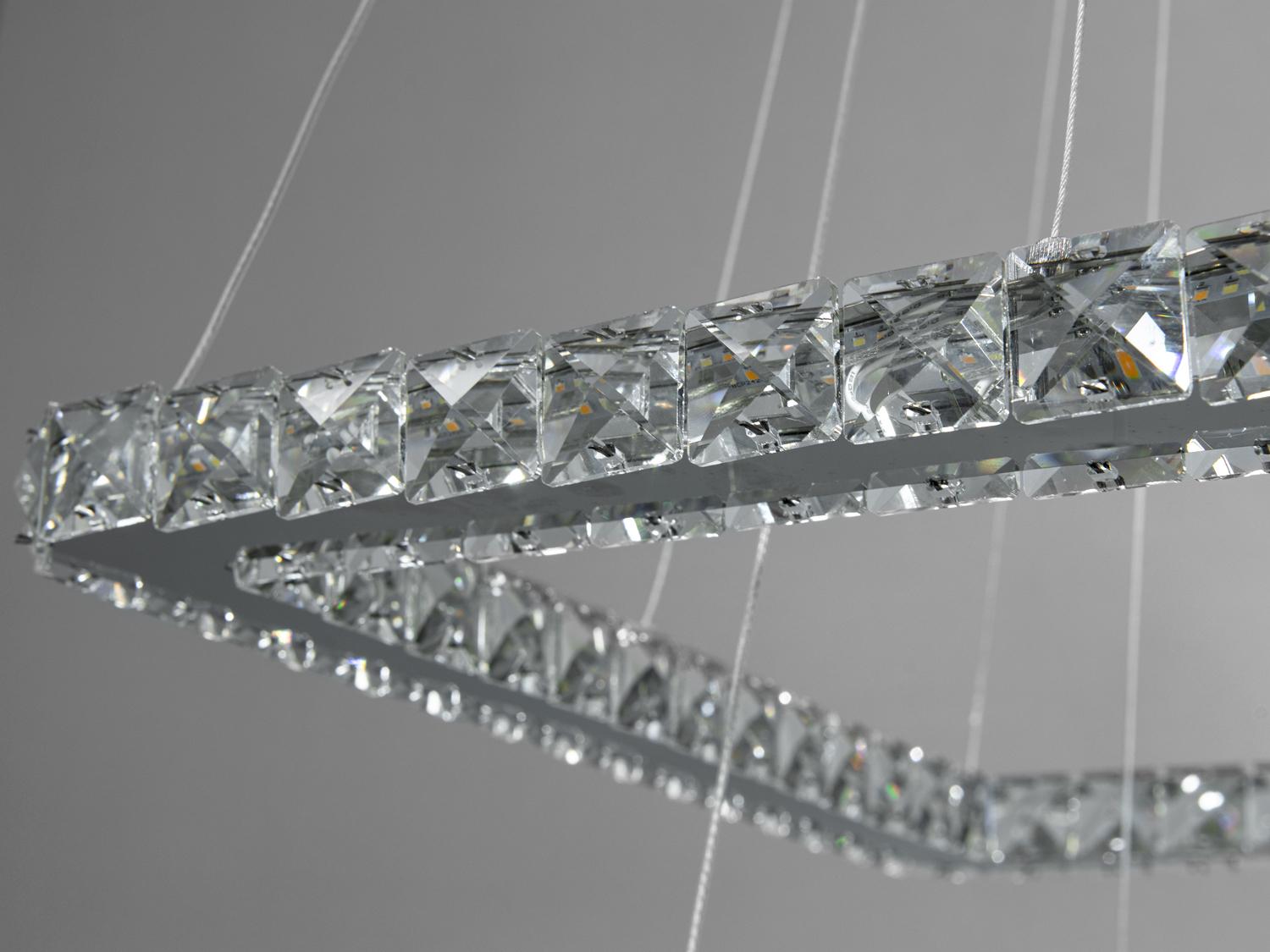 Люстра хрустальная LED с пультом Хром (7223-6W/500+340HR) - фото 4 Люстра хрустальная LED с пультом Хром (7223-6W/500+340HR) - фото 4