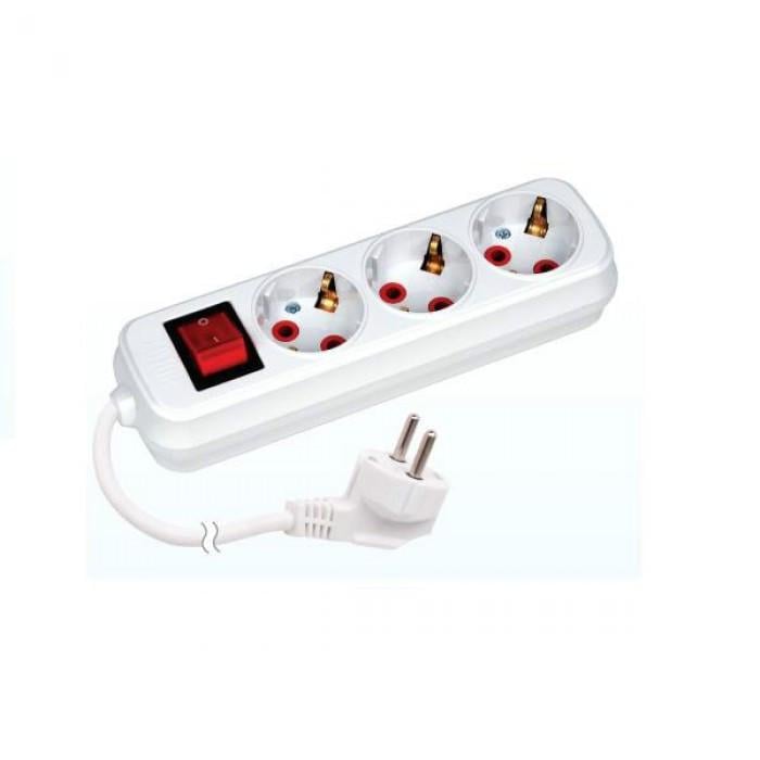 Удлинитель Horoz Electric 3 гнезда с заземлением и кнопкой 2 м (23813180)