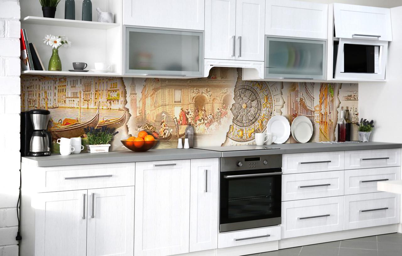 Кухонный фартук Венецианский карнавал виниловый самоклеющийся 60х300 см