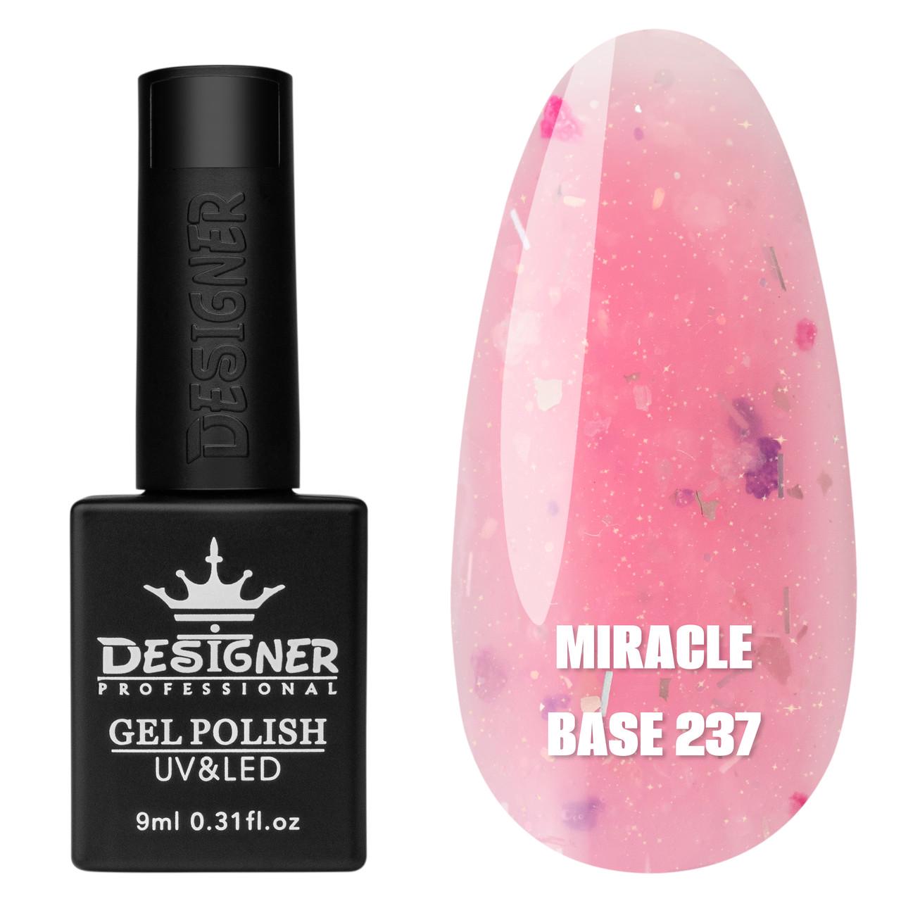 База камуфлирующая цветная Miracle base Дизайнер с хлопьями Юки 9 мл 237 База камуфлирующая цветная Miracle base Дизайнер с хлопьями Юки 9 мл 237