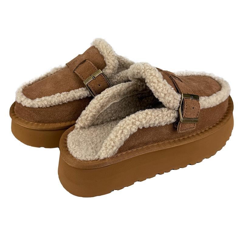 Угги женские офисные замшевые 5081-20 p. 39 25 см Коричневый - фото 3