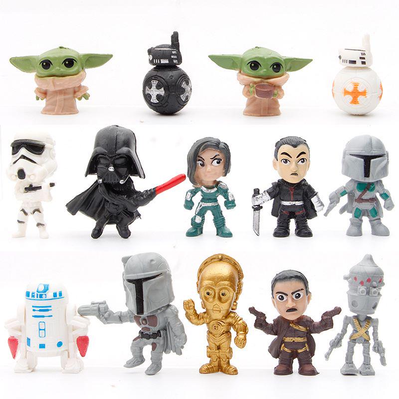 Набор детских игровых фигурок Мандалорец star wars Дарт Вейдер/малыш Йода мини 14 шт. (24015679) Набор детских игровых фигурок Мандалорец star wars Дарт Вейдер/малыш Йода мини 14 шт. (24015679)