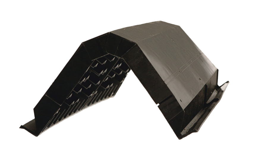 Коньковый аэратор RIDGE- Vilpe ​​для битумной черепицы 0,60 м.п. 9005 Черный