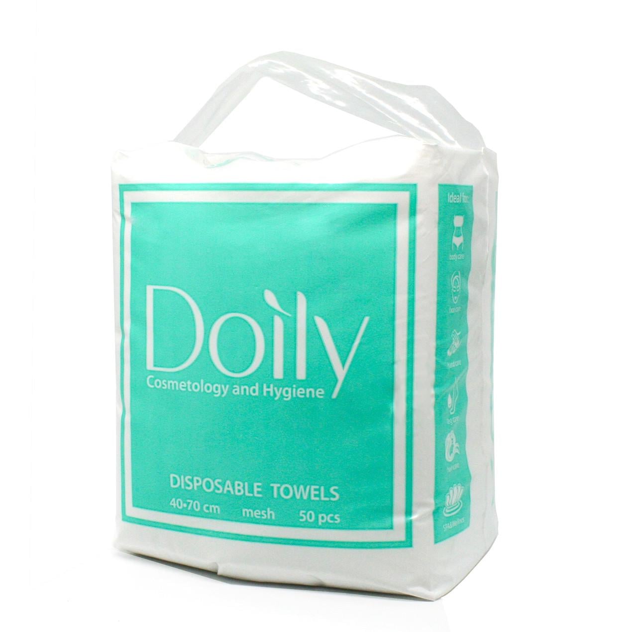 Полотенца в пачке Doily COMPACT из спанлейса гладкая 40х70 см 40 г/м2 50 шт. (2538725626)