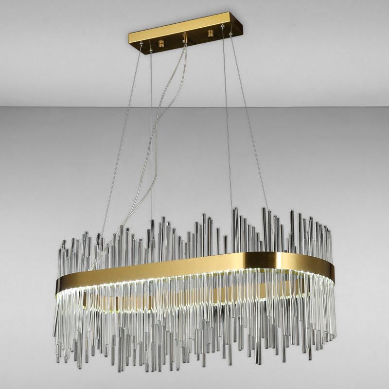 Люстра подвесная LED Light House LS-17098 800 мм 50 W Золото (16335)