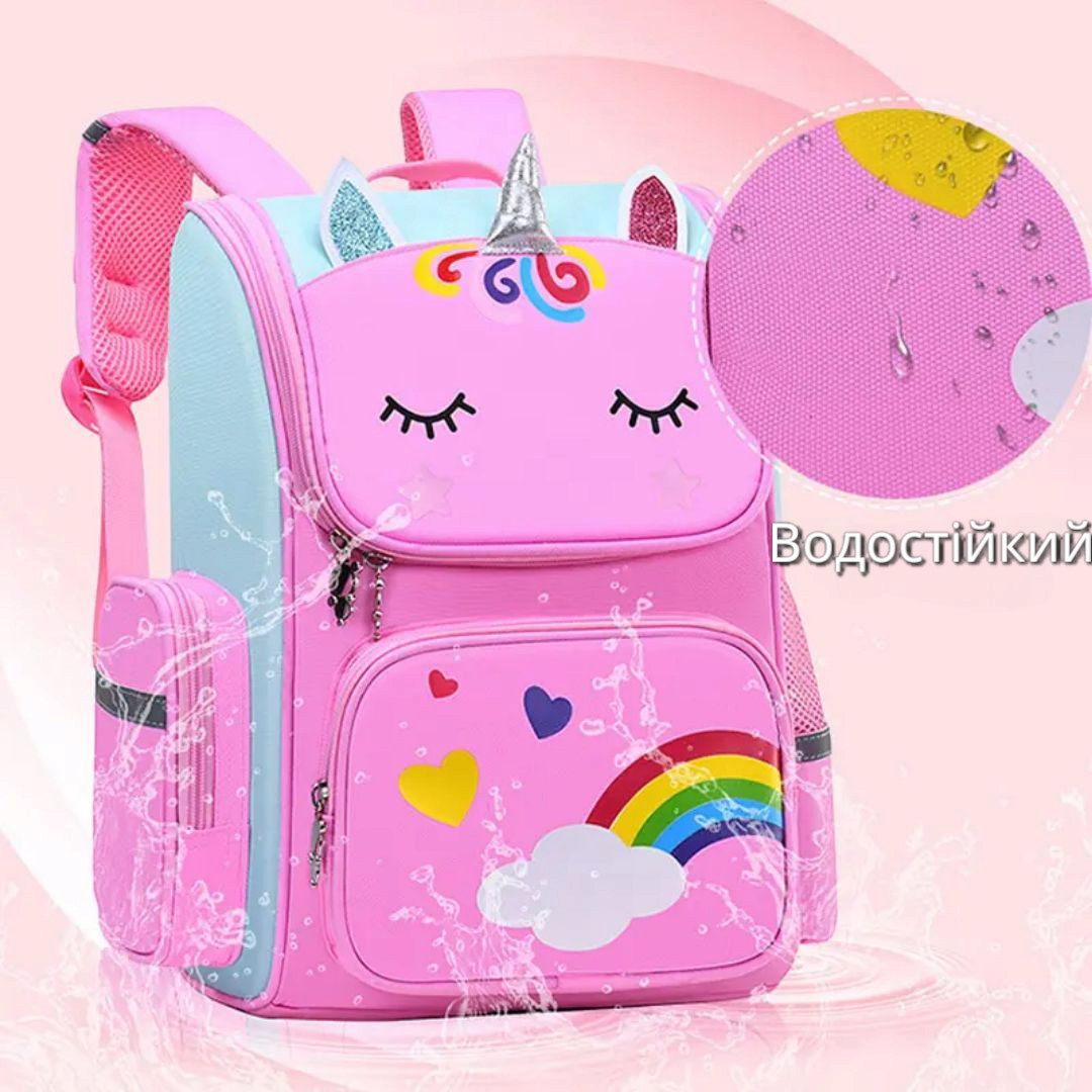 Рюкзак школьный Purple Unicorn 41x24 см Розово-зеленый - фото 4 Рюкзак школьный Purple Unicorn 41x24 см Розово-зеленый - фото 4